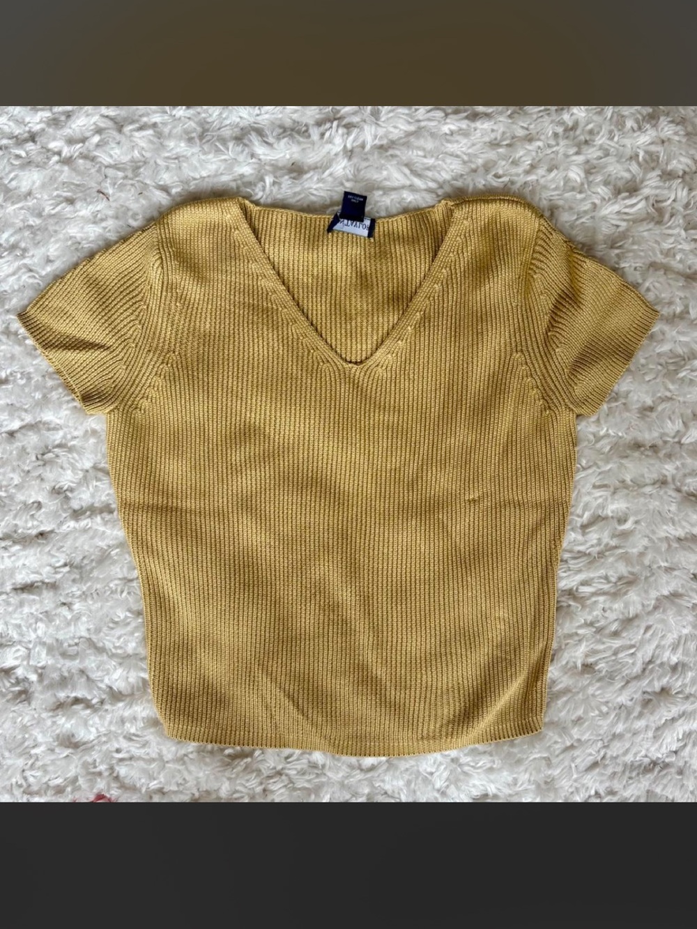 Vintage 100% Silk Ann Taylor Ribbed Knit Crop Top